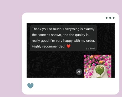 Customer WhatsApp review