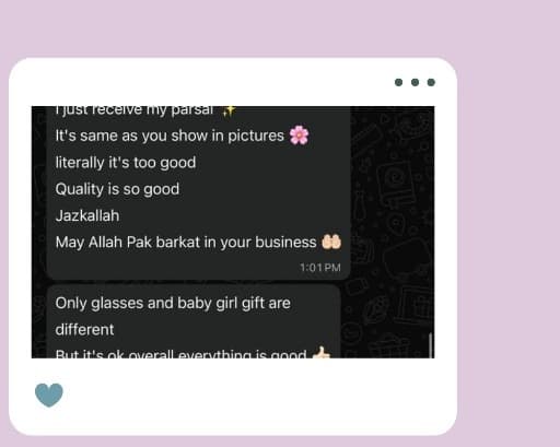 Customer WhatsApp review