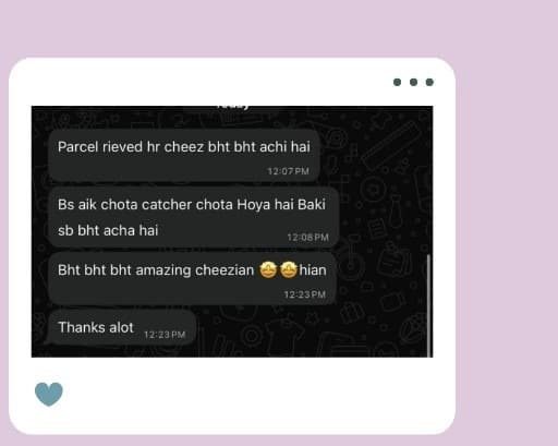 Customer WhatsApp review