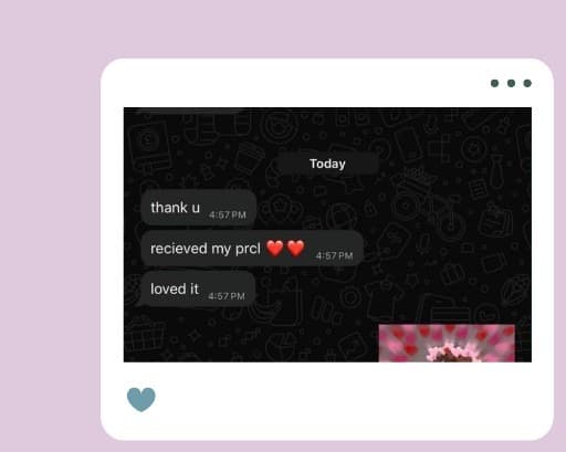 Customer WhatsApp review